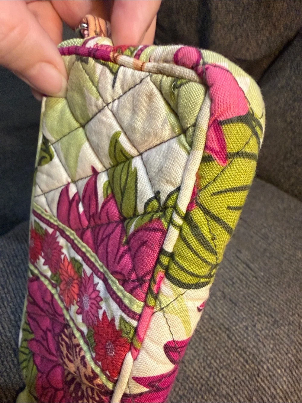 Vera Bradley “Hello Dahlia” Quilted Wristlet